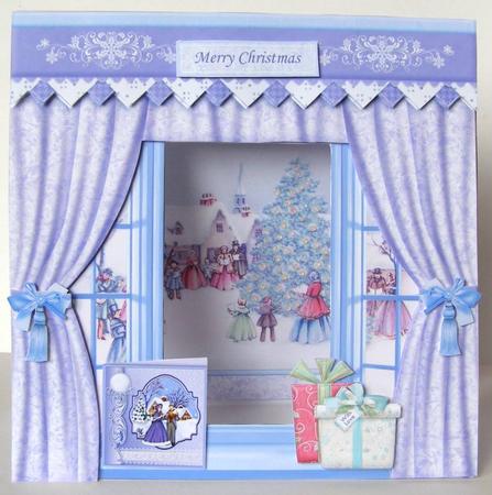 Vintage Carol Singers Christmas Window Aperture 8x8 Mini Kit by Margaret McCartney