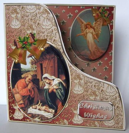 The First Christmas Double Pyramid Card Mini Kit by Margaret McCartney