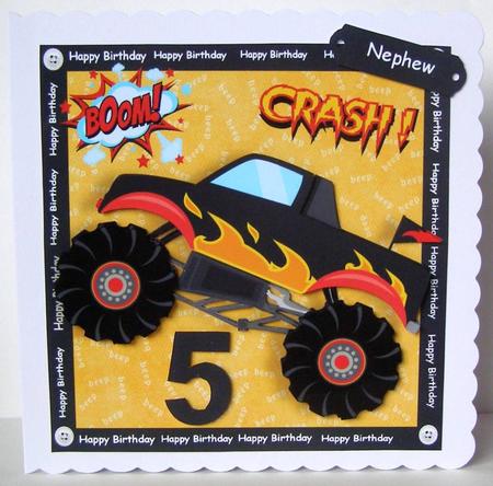 Black & Yellow Boy's Monster Truck 8x8 Mini Kit by Margaret McCartney