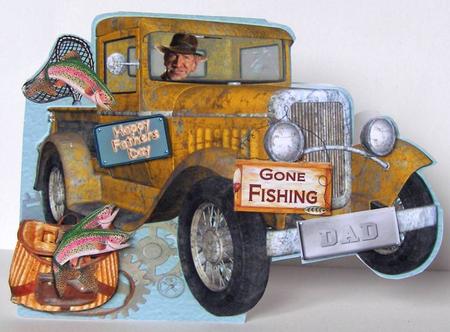 Rusty Truck - Gone Fishing- for Male #2 by Margaret McCartney
