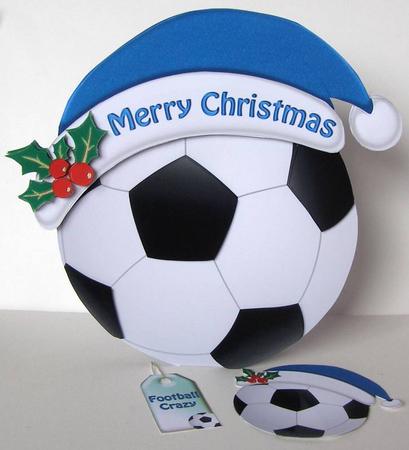 Football Crazy Christmas (blue) by Margaret McCartney