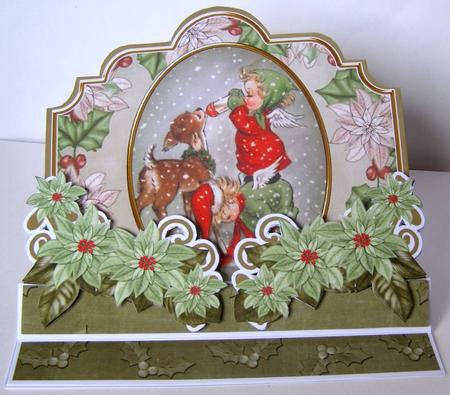 Christmas Feeding Reindeer 3D Easel Card Mini Kit by Margaret McCartney