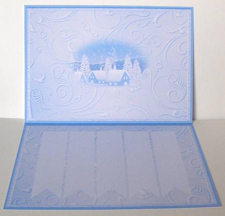 Insert for Ribbon Strips White Christmas Quick Card by Margaret McCartney