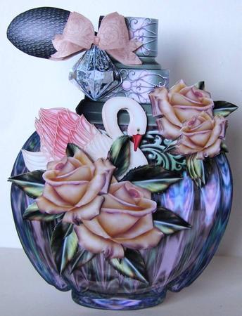Mini Kit Perfume Vintage Roses & Swan by Margaret McCartney