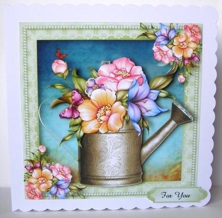 Fabulous Flora Vintage Watering Can by Margaret McCartney