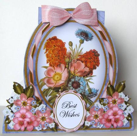 Mixed Bouquet 4 Special Large Oval Card Mini Kit by Margaret McCartney