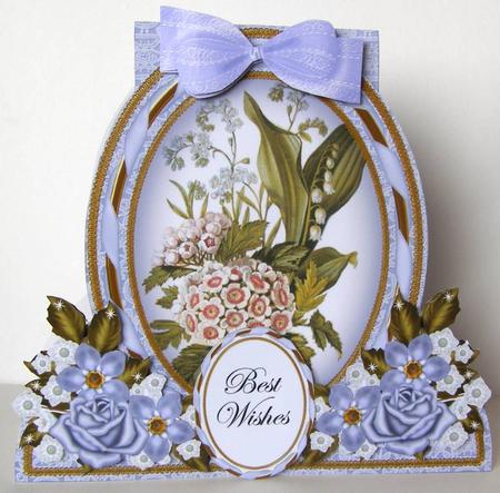 Mixed Bouquet 5 Special Large Oval Card Mini Kit by Margaret McCartney