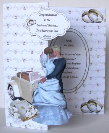 Bride and Groom Two Hearts One Love by Margaret McCartney