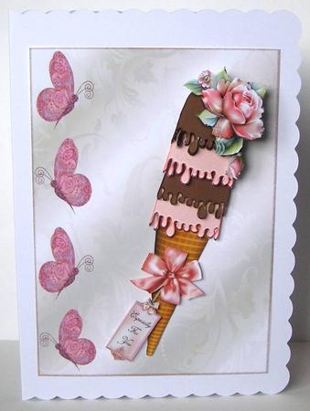 Strawberry & Chocolate Cone by Margaret McCartney