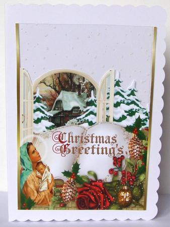 A4 Christmas Vintage Topper by Margaret McCartney