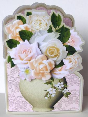 Pot of Yellow Flowers Shaped Card Mini Kit by Margaret McCartney