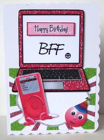 Pink Glitter Laptop, & Mp3 Player, Cupcake, Over the Edge by Margaret McCartney