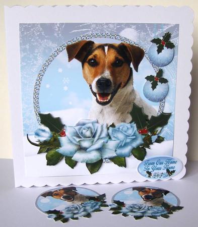 Jack Russel Christmas Card Kit by Margaret McCartney