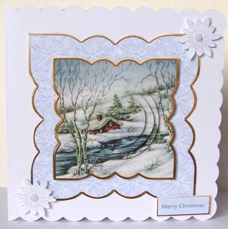 House Across the River Card with Stackers by Margaret McCartney