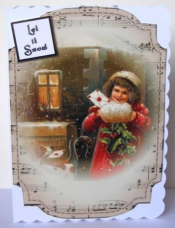 2 Shaped Sheet Music Christmas Toppers - Ladies by Margaret McCartney