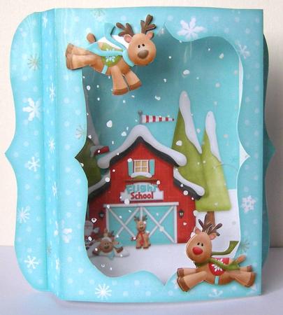 Flight School 7x7 Bracket Edge Shadow Box Fold Card Kit by Margaret McCartney