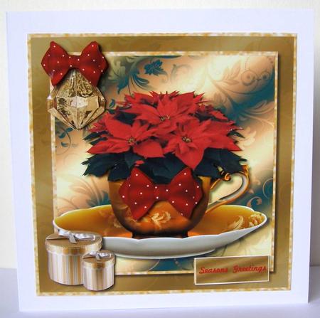 Cup Christmas Poinsettias by Margaret McCartney