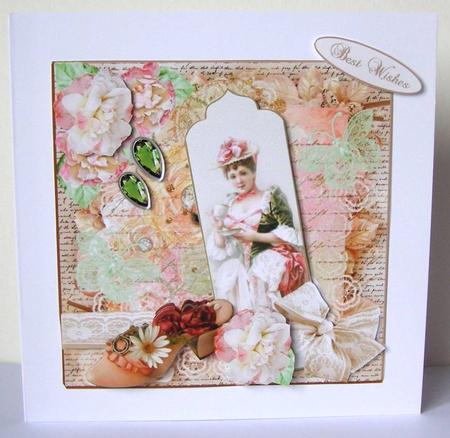 Summer Rose Topper with Decoupage by Margaret McCartney