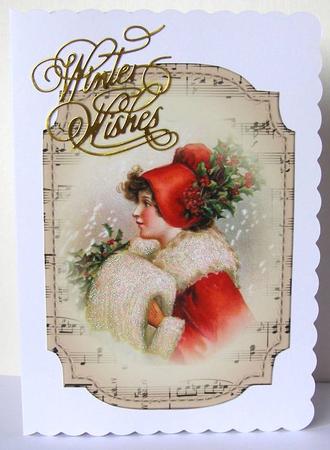 2 Shaped Sheet Music Christmas Toppers - Elegant Ladies by Margaret McCartney