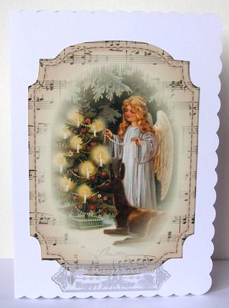 2 Shaped Sheet Music Christmas Toppers - Angels by Margaret McCartney