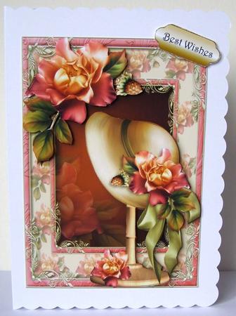 Beautiful Sunset Roses Bonnet by Margaret McCartney