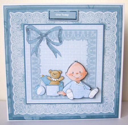 Baby Boy and Birthday Toys 8x8 Card Mini Kit by Margaret McCartney