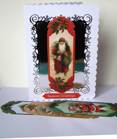 4 Traditional Santa Toppers / Bookmarks by Margaret McCartney