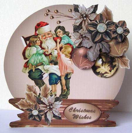 A Christmas Visitor Snow Globe Card Mini Kit by Margaret McCartney