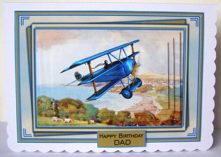 Blue Ww1 Plane Twisted Pyramid Minikit by Margaret McCartney