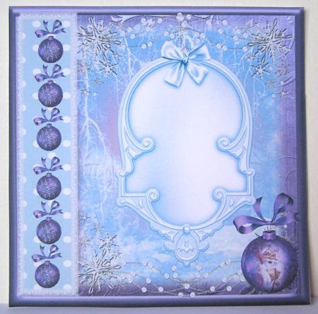 Insert to Compliment Purple Bauble Topper by Margaret McCartney