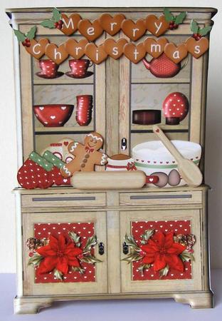 Christmas Gingerbread Baking Shaped Card Kit by Margaret McCartney