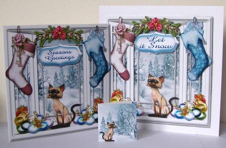 Christmas Cat in the Window Plus Bonus Gift Card by Margaret McCartney