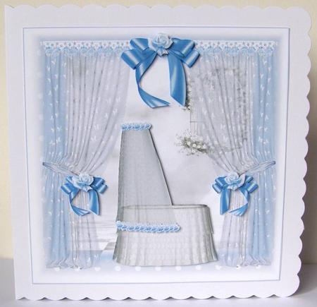 Beautiful Baby Boy Crib Topper by Margaret McCartney