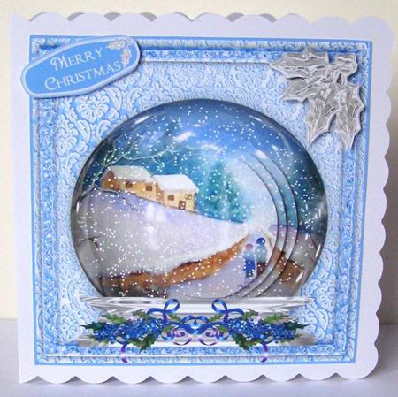 Walk in the Snow - Snow Globe Pyramid by Margaret McCartney