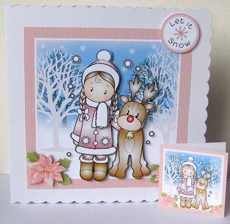 Chloe and Reindeer Topper Mini Kit by Margaret McCartney