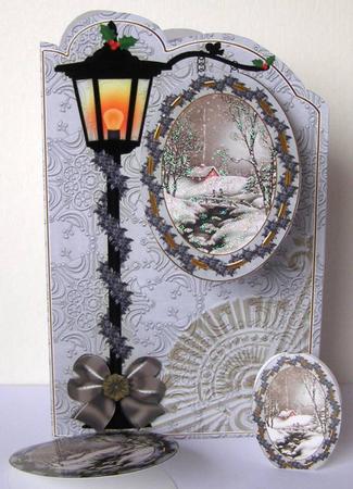 Winter Walk 3D Opening Sign Card Mini Kit by Margaret McCartney