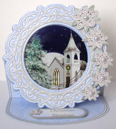 Silent Night Framed Easel Card Mini Kit by Margaret McCartney