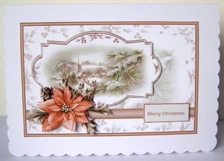 Vintage Christmas Magic, Card with Decoupage by Margaret McCartney