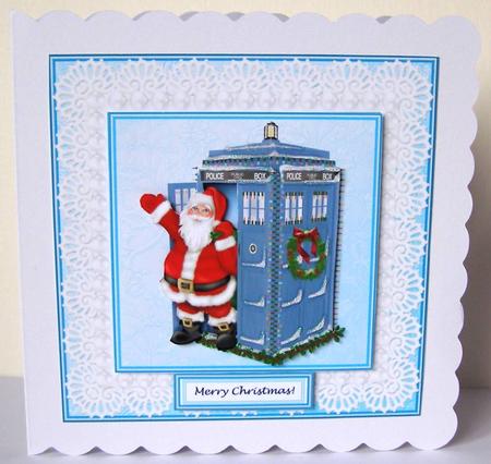 6" x 6" Christmas Guess Who - Lace & Pearls Card Topper by Margaret McCartney