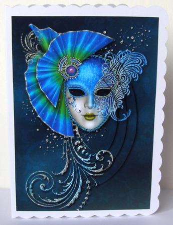 Masque - Ice Blue & Amethyst Oval Stacker by Margaret McCartney
