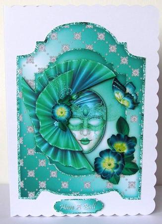 Masquerade Mask Screen Card by Margaret McCartney