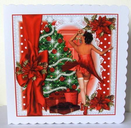 Retro the Mistletoe Card Front Kit by Margaret McCartney