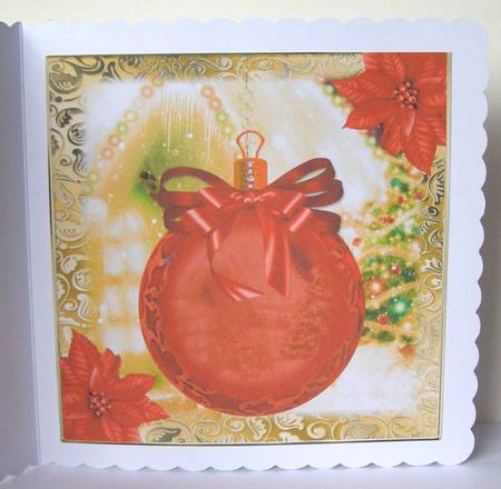 Insert to Compliment Red Christmas Baubles by Margaret McCartney
