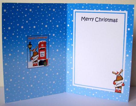 Christmas Rudolph Postbox 5x7 Matching Insert by Margaret McCartney