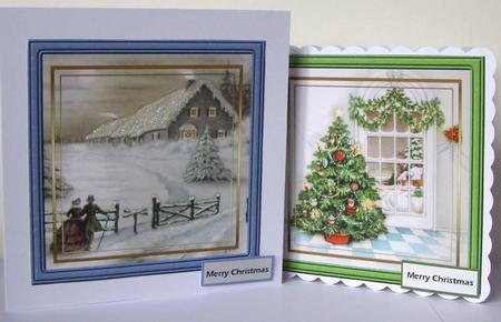 Vintage Christmas Toppers and Sentiment Tags by Margaret McCartney