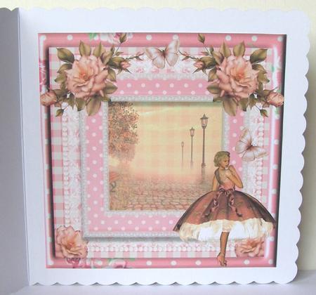 Insert to Compliment Lacy Pink Rose by Margaret McCartney