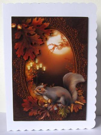 Autumn Squirrel in the Moonlight by Margaret McCartney