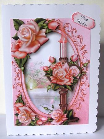 Tall Perfume Bottle - the Scent of Pink Roses by Margaret McCartney