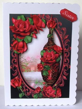 Tall Perfume Bottle - the Scent of Celebration Roses by Margaret McCartney