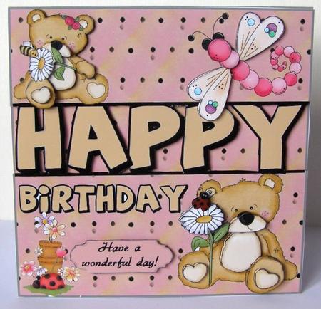 Teds Birthday Wishes 5x5 Kit by Margaret McCartney